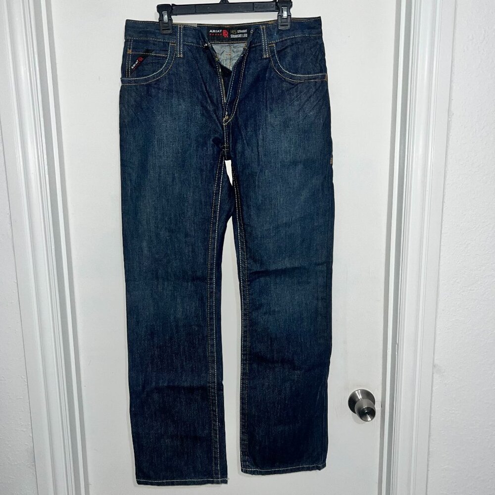Ariat Men’s M5 Fire Retardant Work Jeans Shale Navy 33 x 34 Straight Leg